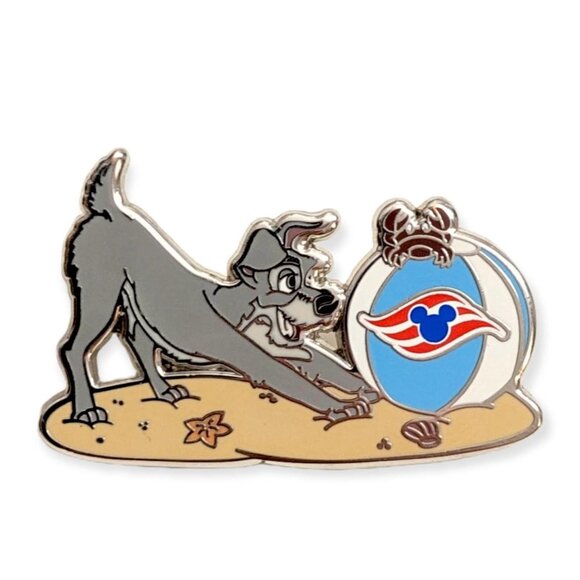Lady and the Tramp Disney Pin: Tramp with Cruise Line Beach Ball